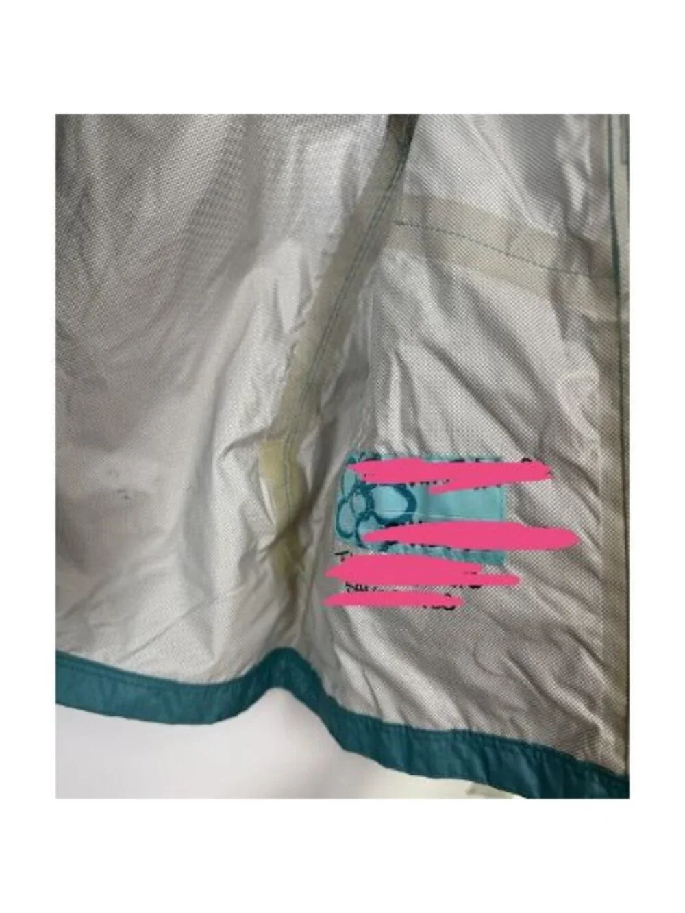 REI Youth Teal Rain Jacket Girls XXS 4/5 READ